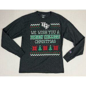 UCF x Champion Rosen College Christmas T-shirt Long Sleeve Sz M